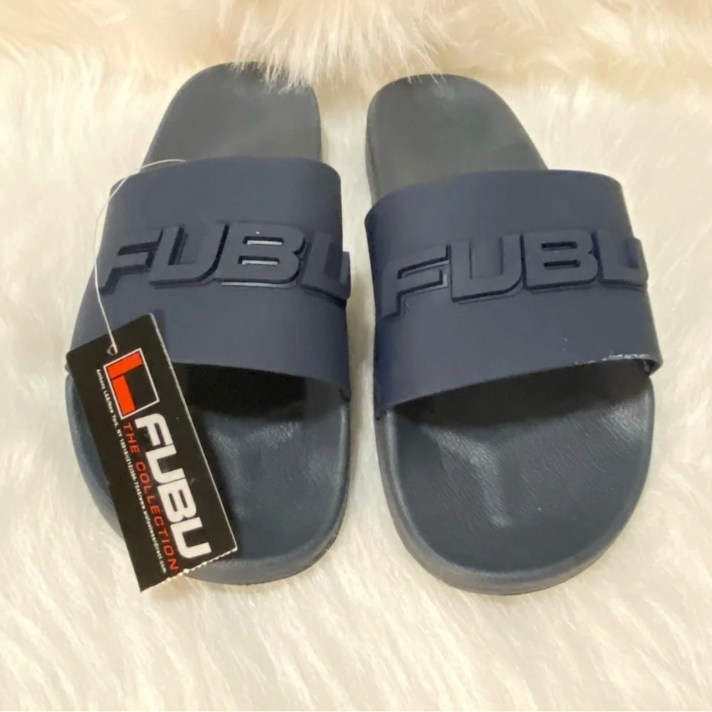 Fubu‎ Shoes Slides Mens Size 9 Sandal’s Slip On Navy New
